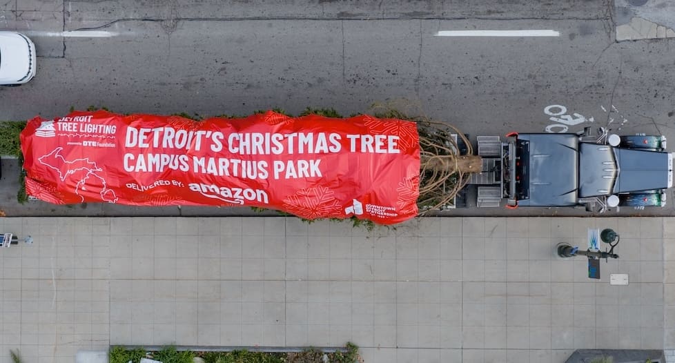 Artwork published for Detroit’s Christmas Tree Arrival presented by Amazon