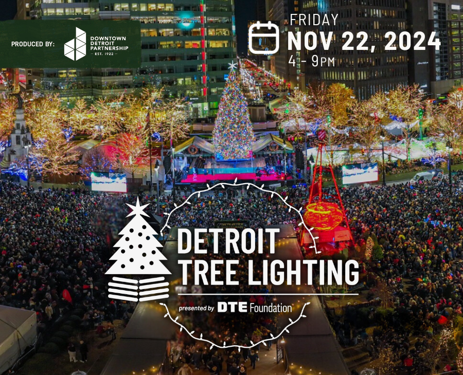 2024 Detroit Tree Lighting Details Downtown Detroit Partnership