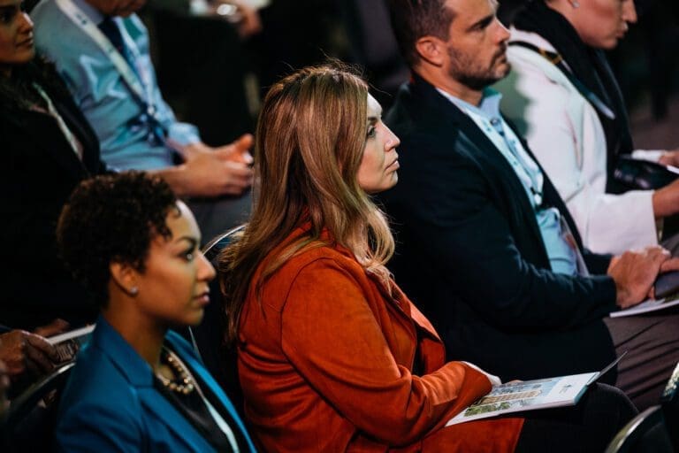 Audience members during pannel discussion