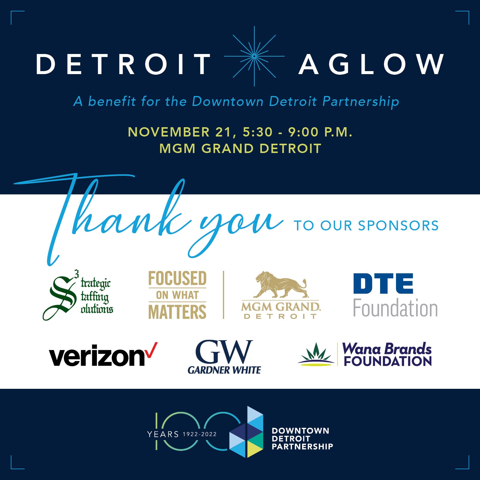 Detroit Aglow DDP's Annual Fundraiser Downtown Detroit Partnership