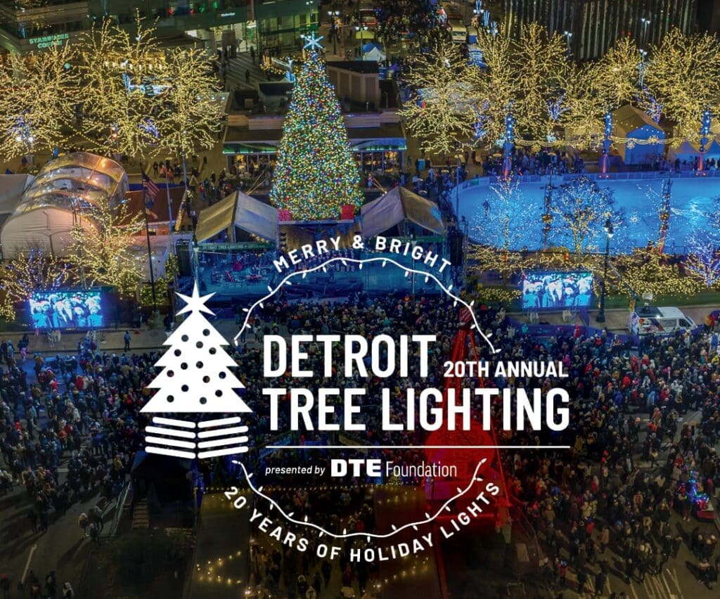 Downtown Detroit Tree Lighting 2025