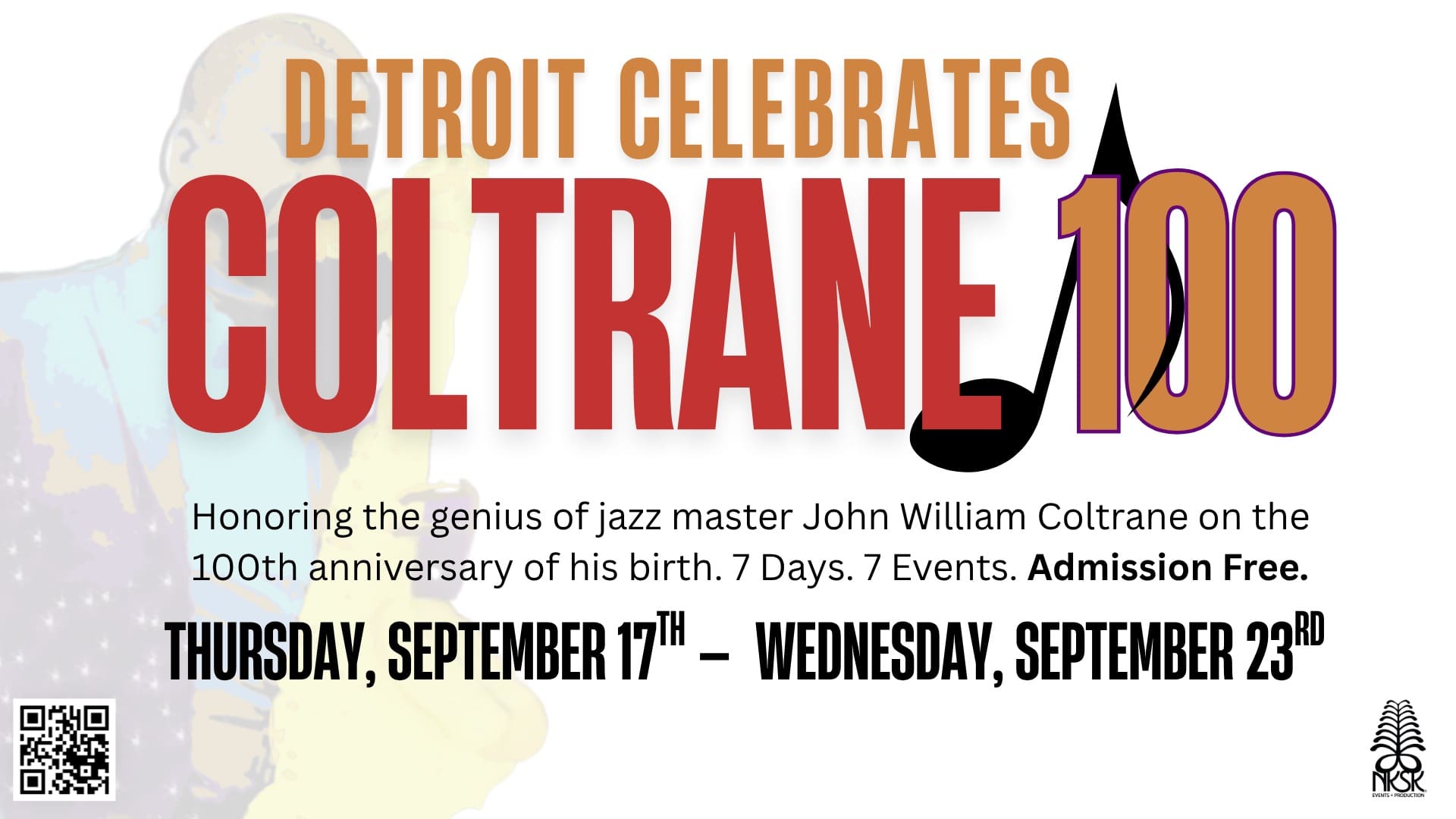 Artwork published for Detroit Celebrates Coltrane 100!